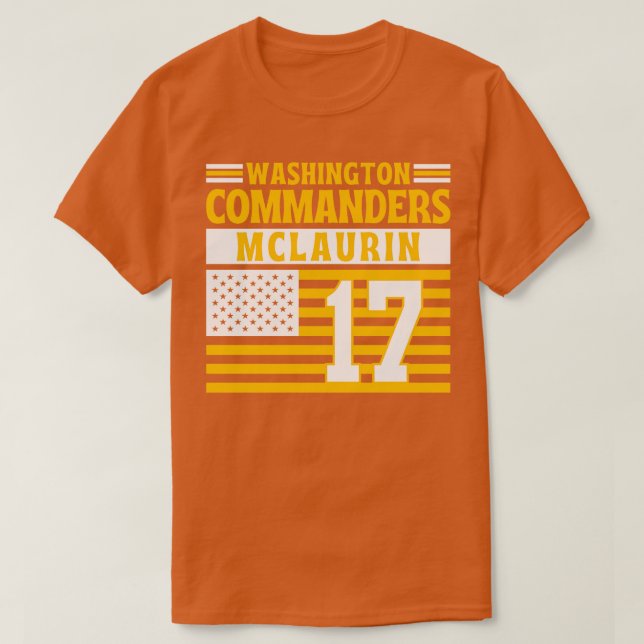 T-shirt Commandants de Washington McLaurin 17 American Fla (Design devant)