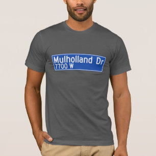 T-shirt Commande de Mulholland, Los Angeles, plaque de rue