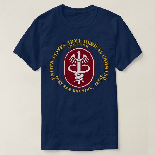 T-shirt Commande Médicale des États-Unis SSI Ft Sam Housto (Design devant)