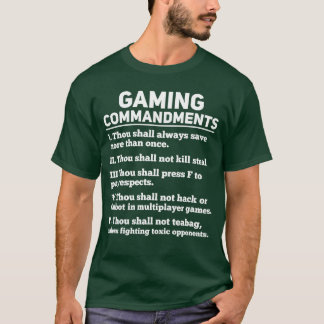 T-shirt Commandements de jeu Vidéo drôle d'anniversaire de
