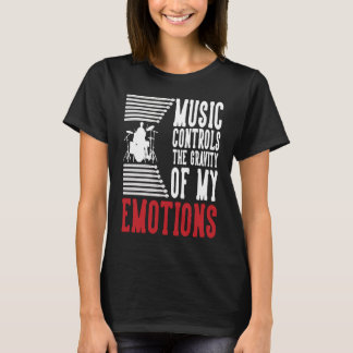 T-shirt Commandes Musicales La Gravité De Mes Émotions Bat