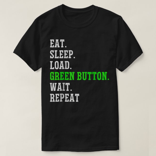 T-shirt Commandeur CNC Machiniste Funny Bouton vert (Design devant)