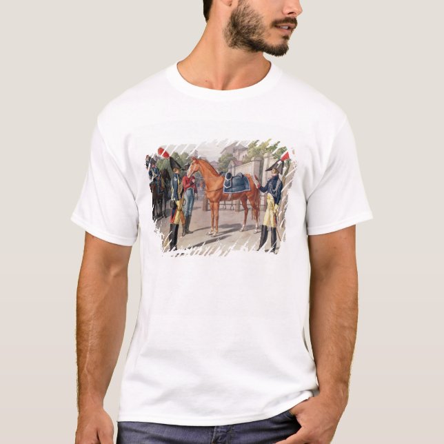 T-shirt Commandez et garde de la garde royale en 1826 (Devant)