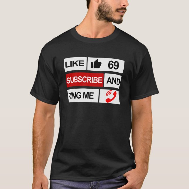 T-shirt Comme 69 Abonnez-vous et Bague-moi (Devant)