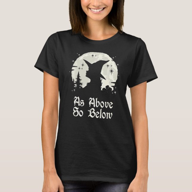 T-shirt Comme Ci-Dessous Witchcraft Wiccan Witch (Devant)