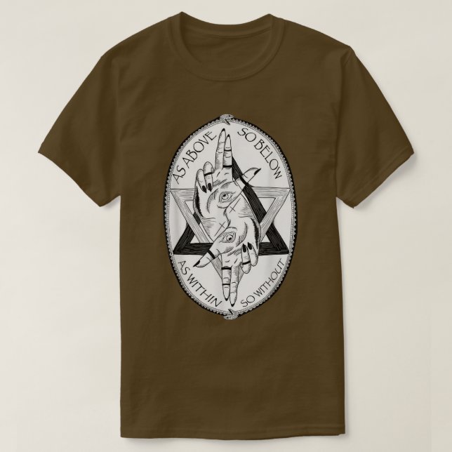 T-shirt Comme Ci-Dessus Ainsi Ci-Dessous Symbole D'Alchimi (Design devant)