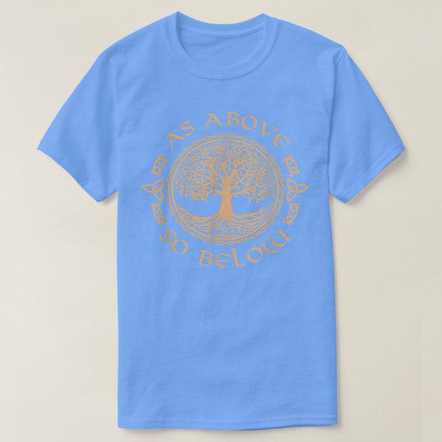 T-shirt Comme Ci-Dessus Ainsi Sous Magical Tree Witch Png  (Design devant)
