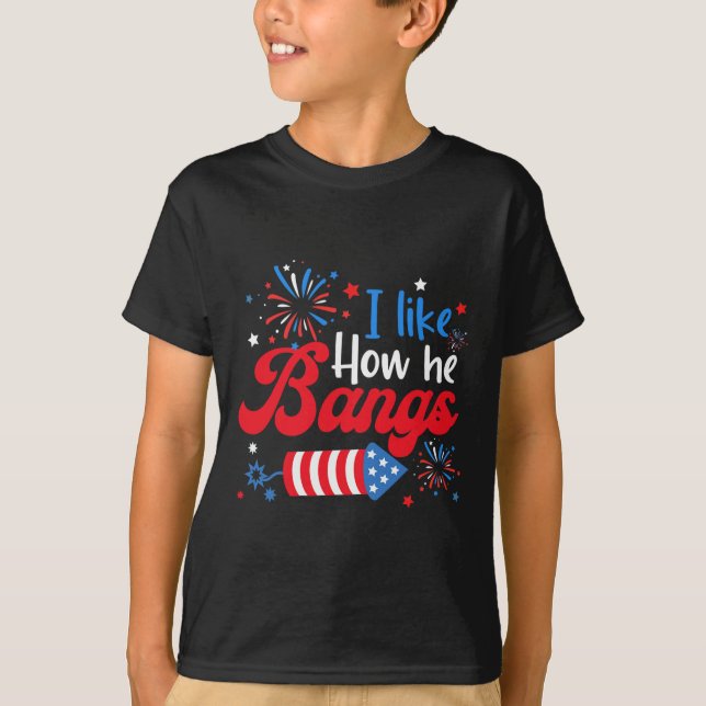 T-shirt Comme comment elle explose Fireworks Funny Couple  (Devant)