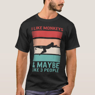 T-shirt Comme Des Singes Peut-Être Comme 3 Personnes Singe