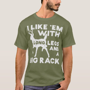 T-shirt Comme Em Long Legs Big Rack Deer Buck Chasse