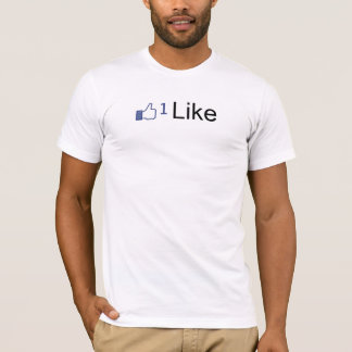 T-shirt "Comme" Facebook aimez la chemise de bouton