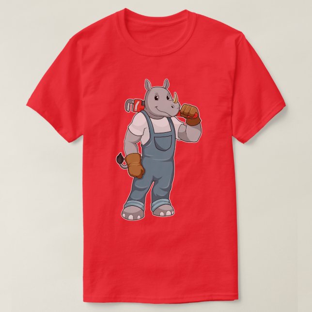 T-shirt comme Handyman avec pinces à pompe à eau (Design devant)