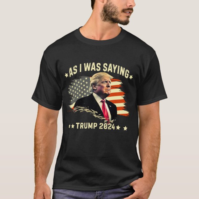 T-SHIRT COMME JE LE DISAIS TRUMP 2024 (Devant)