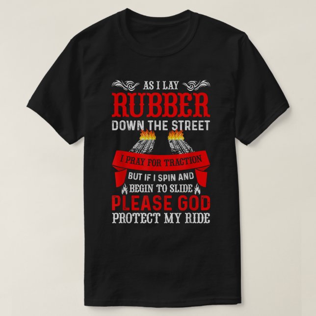 T-shirt Comme Je Pose Du Caoutchouc En Bas De La Rue Tract (Design devant)