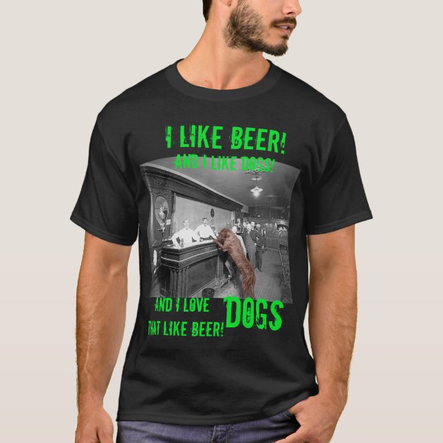 T-SHIRT COMME LA BIÈRE ET LES CHIENS SALOON TAVERN 1900 CH (Devant)