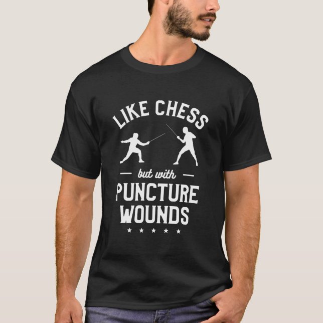 T-shirt Comme les échecs mais avec des blessures par perfo (Devant)