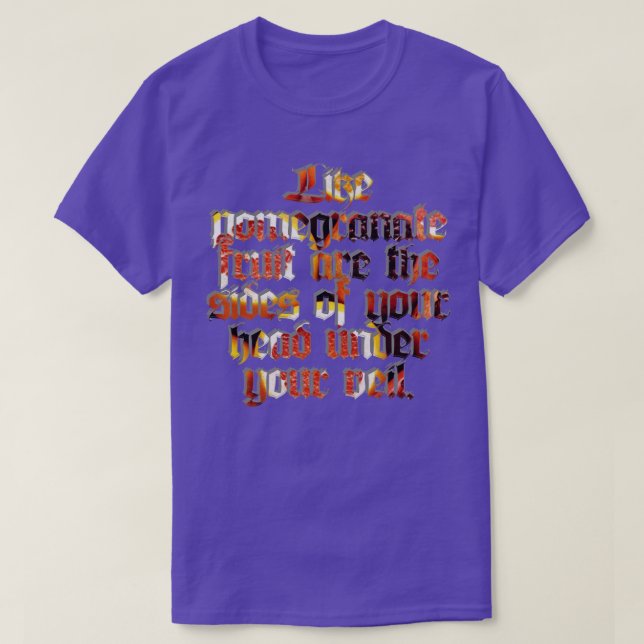 T-shirt Comme les fruits de grenade sont les côtés de votr (Design devant)