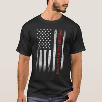 T-shirt Comme Ma Fille Fête des pères Américaine Da