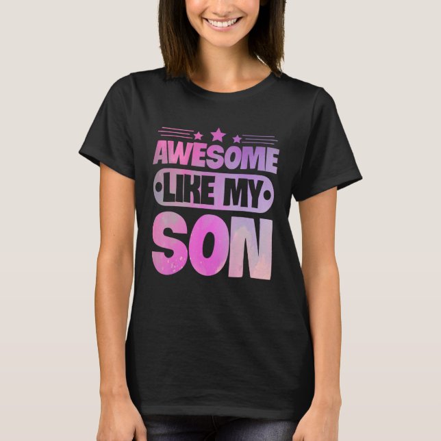 T-shirt Comme Mon Fils Pour Maman Papa (Devant)