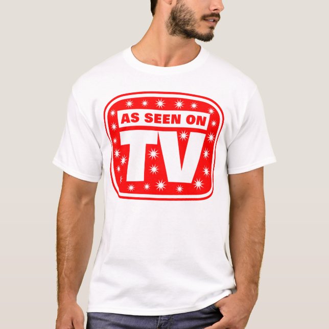 T-shirt Comme on le voit à la télévision - CH 2 Avec des é (Devant)