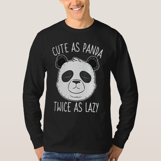T-shirt Comme Panda Deux Fois Aussi Lazy Bear Activistes (Devant)