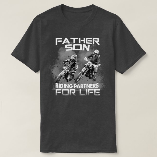 T-shirt Comme Père Comme Son Motocross Dirt (Design devant)
