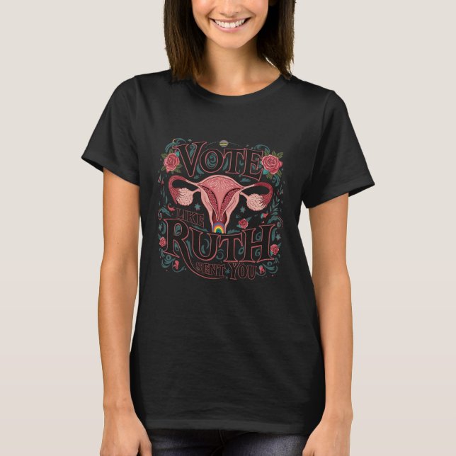 T-shirt Comme Ruth Vous A Envoyé Rbg Feminist Voting Inspi (Devant)