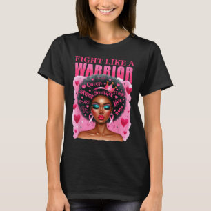 T-shirt Comme Un Guerrier Sensibilisation au cancer du sei
