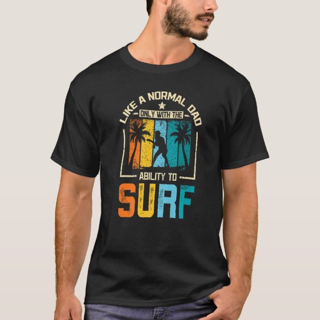 T-shirt Comme Un Papa Normal Surf Papa Premium (Devant)