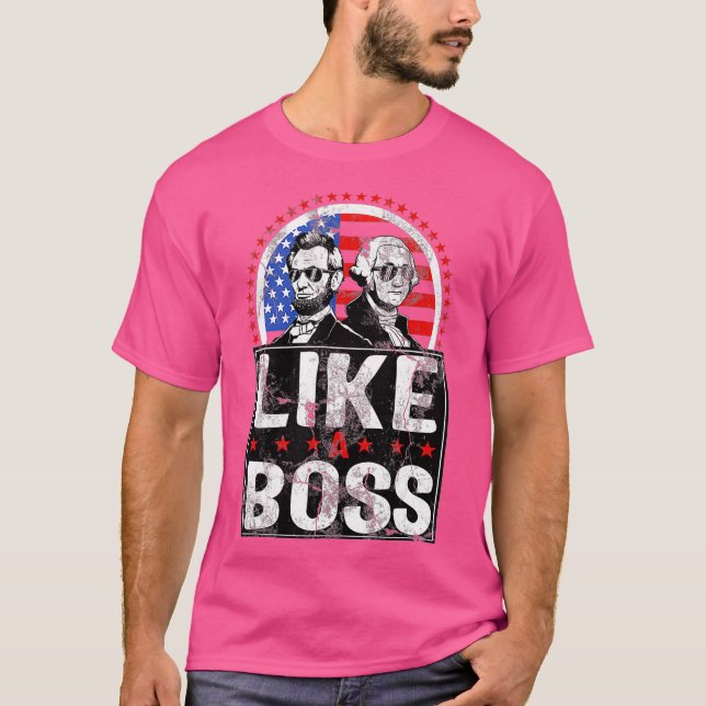 T-shirt Comme Un Patron Abraham Lincoln George Washington (Devant)