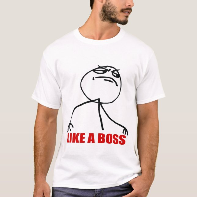 T-shirt Comme un patron GTFO Meme faites face à la chemise (Devant)