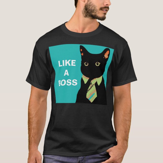 T-shirt Comme un tee - shirt de chat d'affaire louche de (Devant)