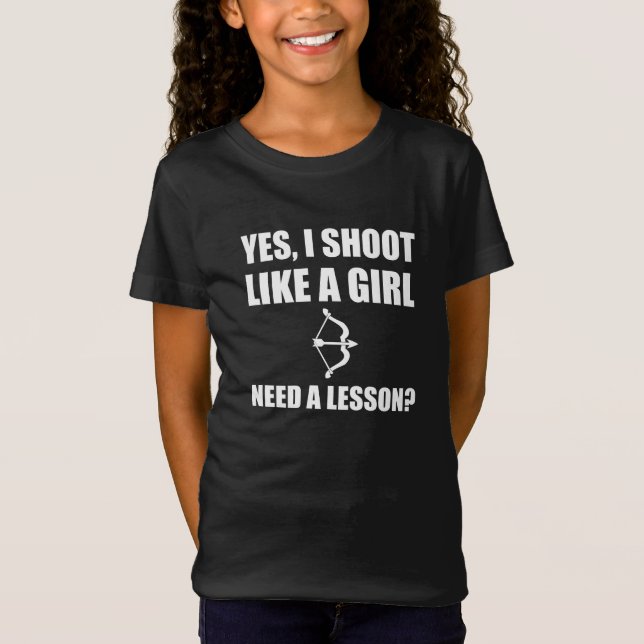 T-Shirt Comme un tir à l'arc de fille (Devant)