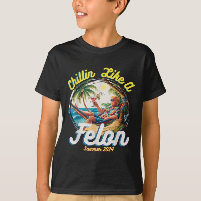 T-shirt Comme un Trump d'été à Felon 2024 (Devant)