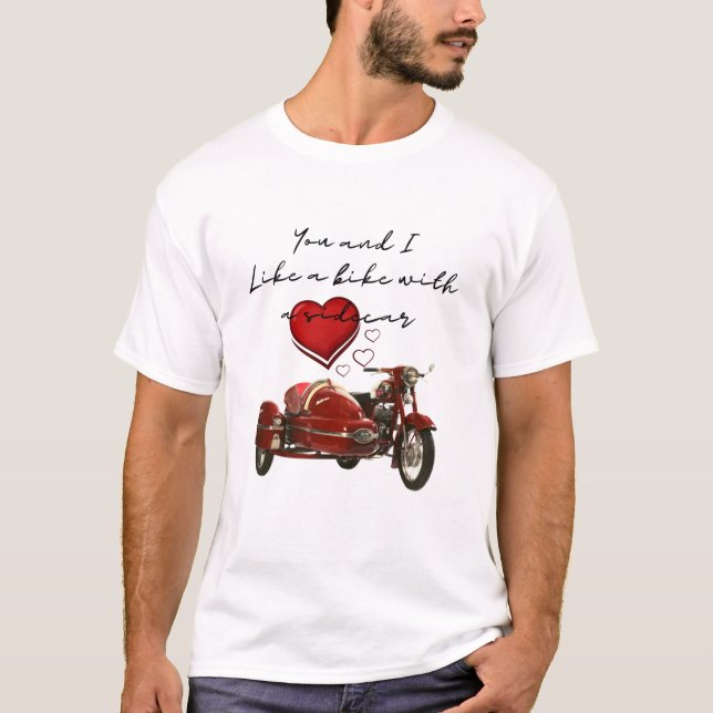 T-shirt Comme un vélo avec sidecar (Devant)
