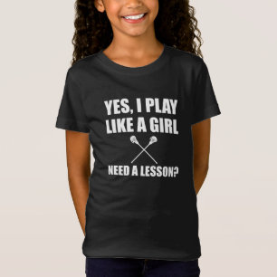 T-Shirt Comme une lacrosse de fille