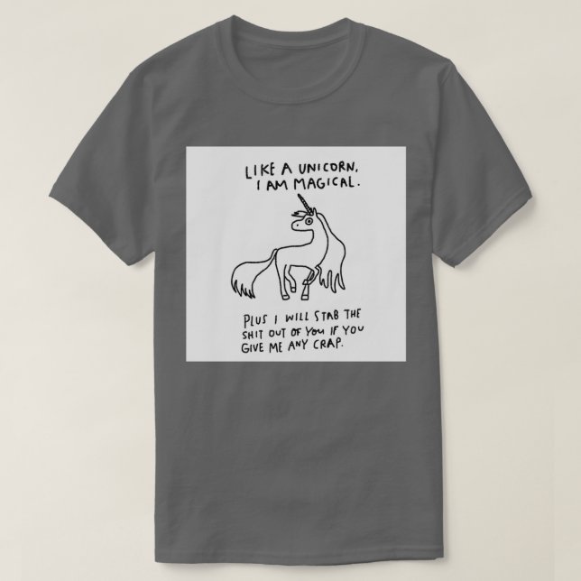 T-shirt Comme une licorne, je suis magique (Design devant)