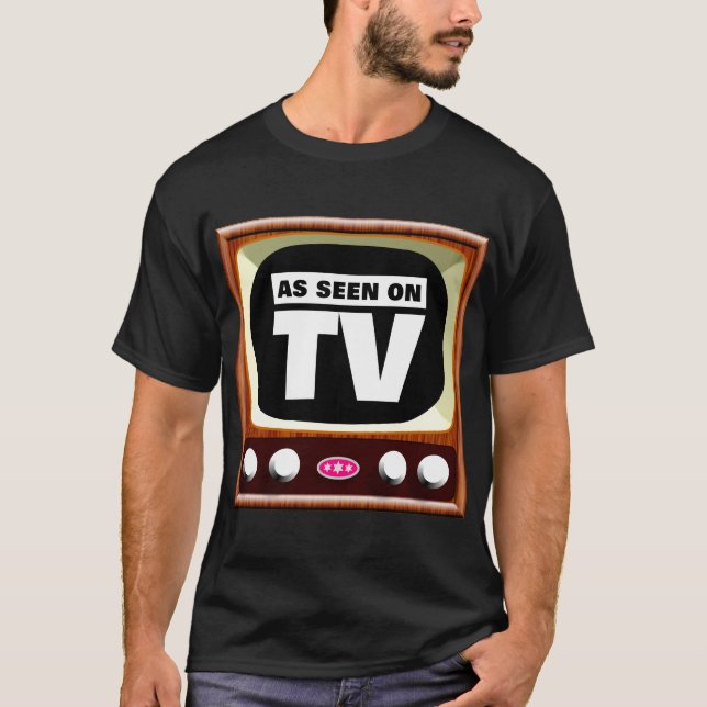 T-shirt Comme vu à la télévision - Retro TV - Customisé -  (Devant)