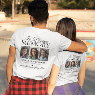 T-shirt commémoratif 3 photos – Parti mais jamais 