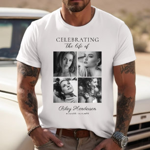 T-shirt commémoratif 4 photos – Célébrer une vie