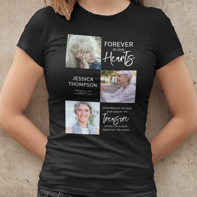 T-shirt commémoratif avec 3 photos (Créateur téléchargé)