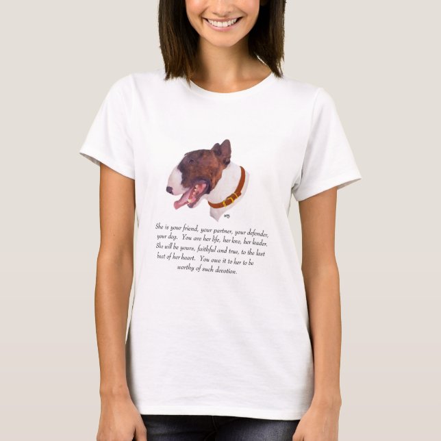 T-shirt commémoratif Bull Terrier, chienne (Devant)