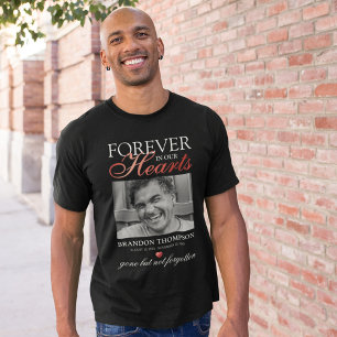 T-shirt commémoratif des funérailles noires rouges