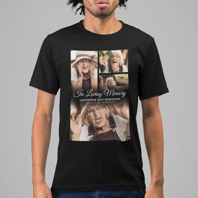 T-shirt commémoratif noir en hommage (Créateur téléchargé)
