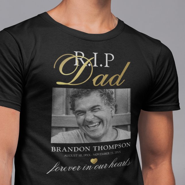 T-Shirt commémoratif photo de papa R.I.P (Créateur téléchargé)