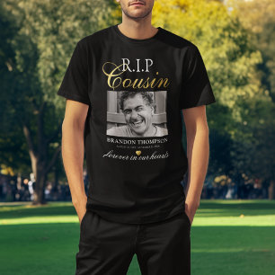 T-Shirt commémoratif pour cousin « R.I.P » avec ph