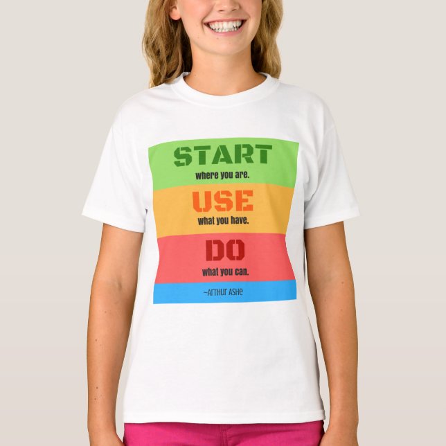 T-shirt Commencer là où vous êtes Chemise (Devant)