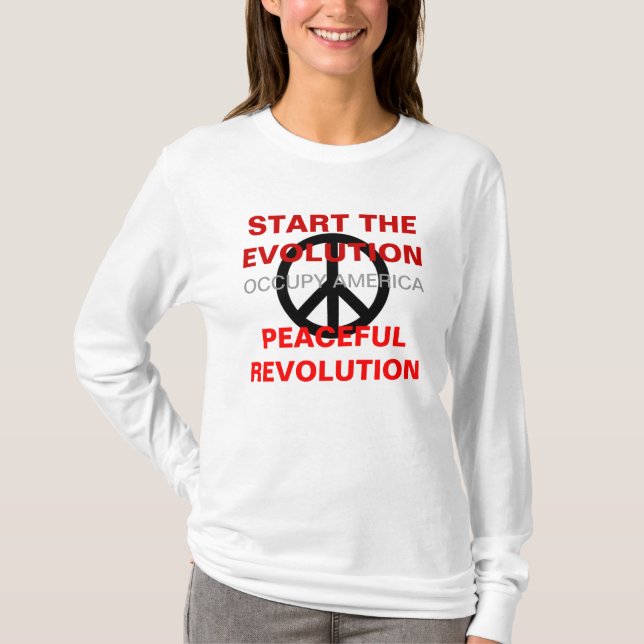 T-SHIRT COMMENCER L'ÉVOLUTION RÉVOLUTION PACIFIQUE (Devant)