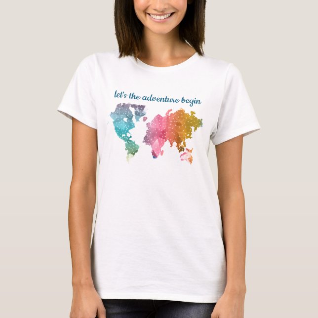 T-shirt Commençons l'aventure dans un monde géométrique co (Devant)