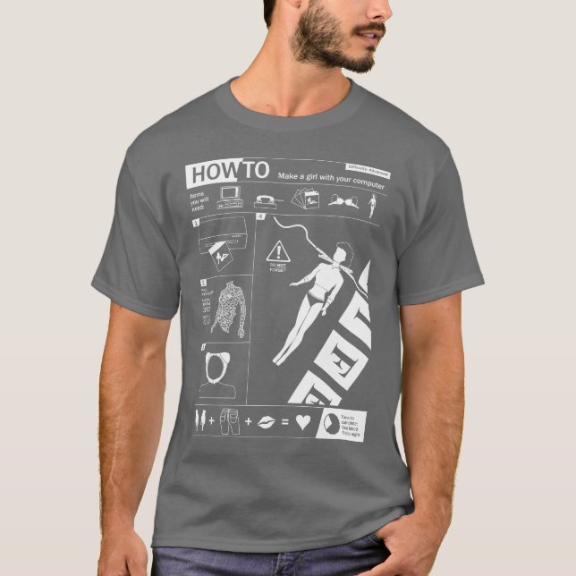 T-shirt Comment à : Faites une femme avec votre ordinateur (Devant)